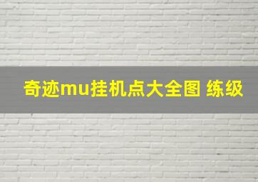 奇迹mu挂机点大全图 练级